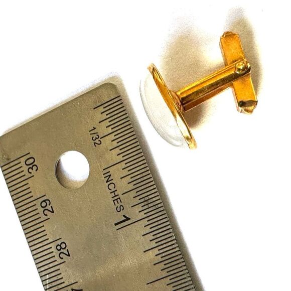 Gold tone vintage  cufflinks - Picture 5 of 6